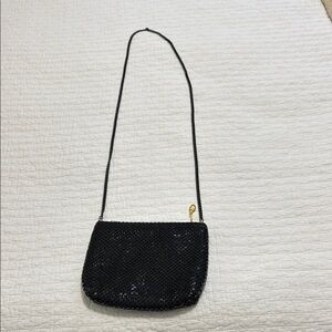 Elegant Black Beaded Shoulder Bag